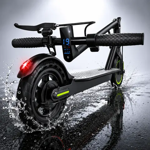 【AOPO】Motorized Scooter for Adults - 350W Motor, 36V Battery, Max 19mph Speed, 15-Mile Range, 3-Speed Modes, App-Controlled, Dual ABS Brakes, Multifunctional Compact Foldable, Aluminum Portable Frame, 14.8 kg, Electric scooter, Ideal Gift for Teens+