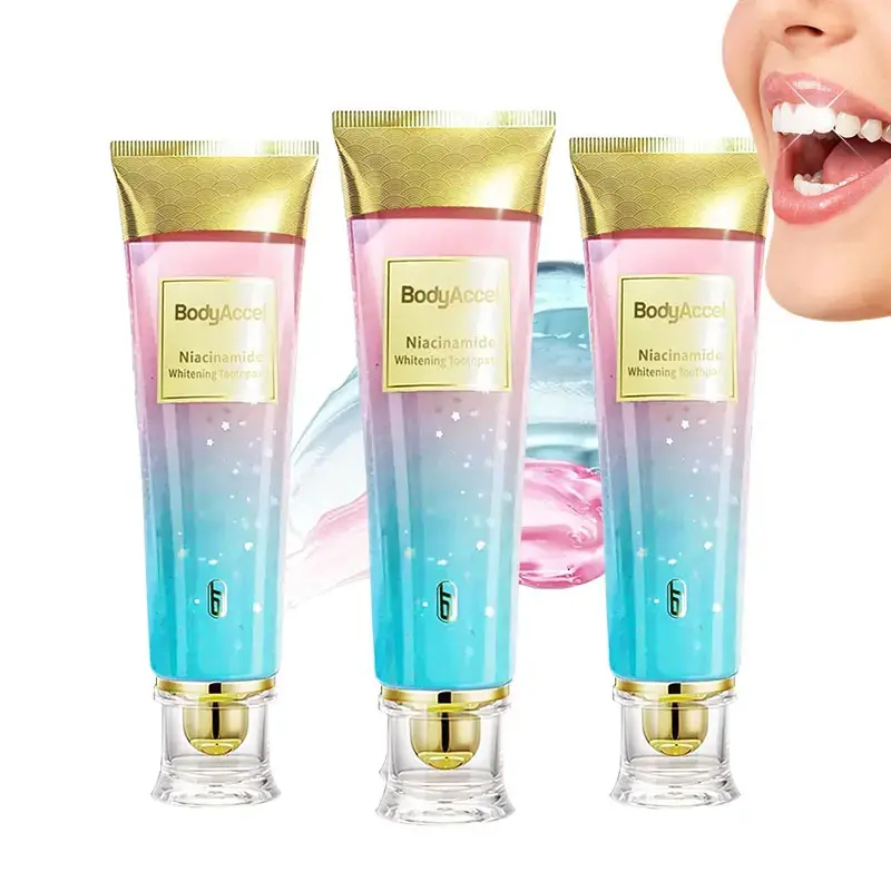 Niacinamide Brightening Oral Toothpaste for Fast Plaque Removal, Hypoallergenic & Alcohol Free Formula, 1 or 3 Pcs Multi-Pack Value Set, Youth, 1 And 3 Pack