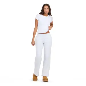 Forever 21 Women's Low Rise Flared Sweatpants - Casual Fleece Joggers, Essential Sweatpants, Soft Wide Leg Y2K Aesthetic Cozy Loungewear, Flattering Bootcut Sporty Trousers