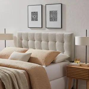 Lily Upholstered Full Size Headboard in Dove