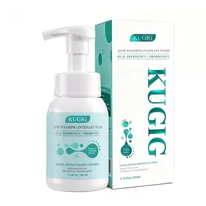 KUGIG Intimate Cleanser for Women & Men, pH-Balanced Botanical Formula Infused with Aloe Vera, Prebiotic Complex & Fermented Components, Soothing Gentle Daily Care, Pregnancy Friendly, 6.76 Fl Oz