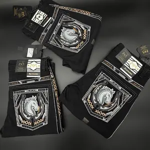 Pantalon Vaquero - Ace of Diamond- Jet Black Man Jeans Menswear