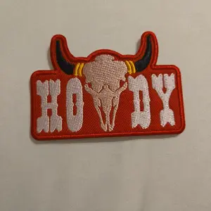 Howdy Red Iron-On PATCH *DISCONTINUED*