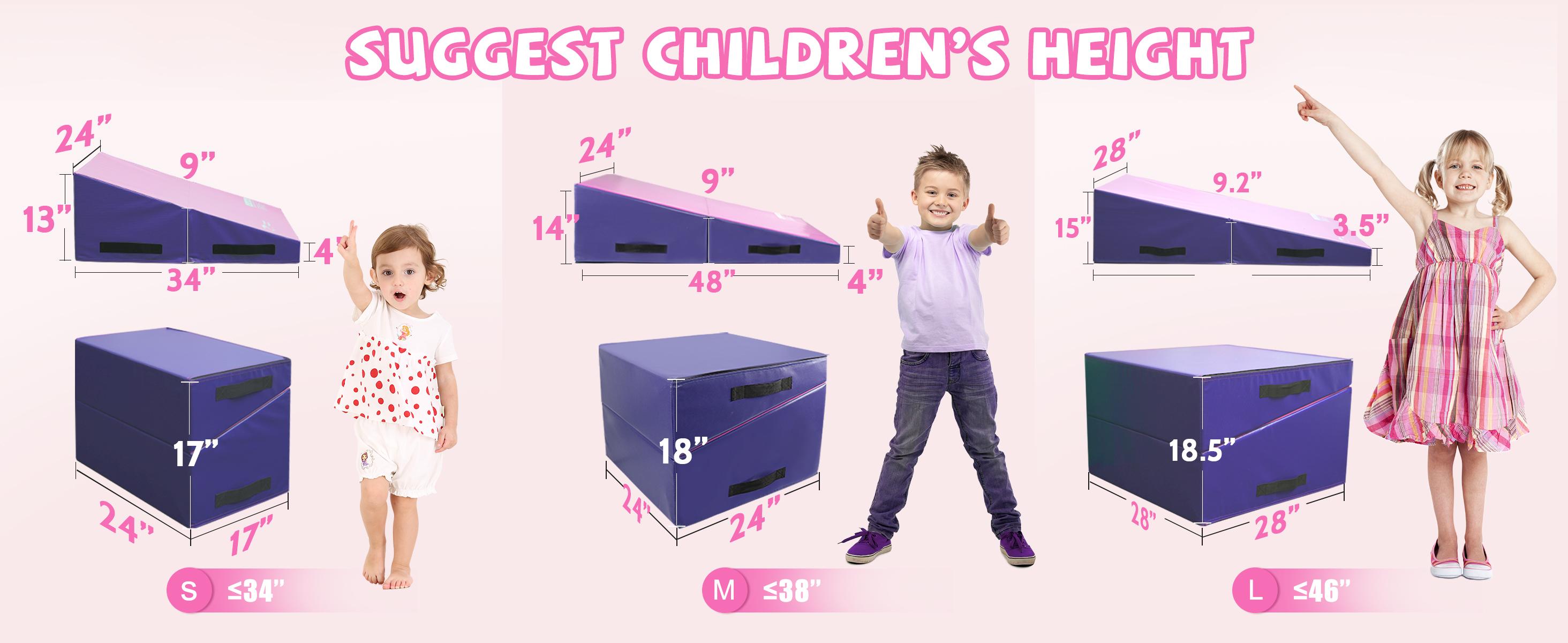 KANGAROO HOPPERS Gymnastics Tumbling Cheese Wedge Mat - Multi-Size (M/L) Thick Mat, Gymnastics Equipment, Yoga Gear