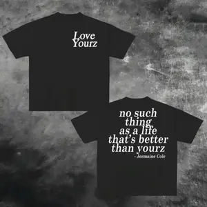 J Cole Dreamville Love Yourz Lyrics Graphic T-Shirt (Version 2), J Cole T-Shirt, Cotton T-Shirt, Exchangeable