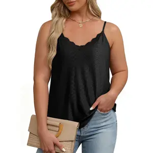 Eytino Plus Size Tank Tops for Women Summer Casual Spaghetti Strap Sleeveless Camisole Shirts(1X-5X)