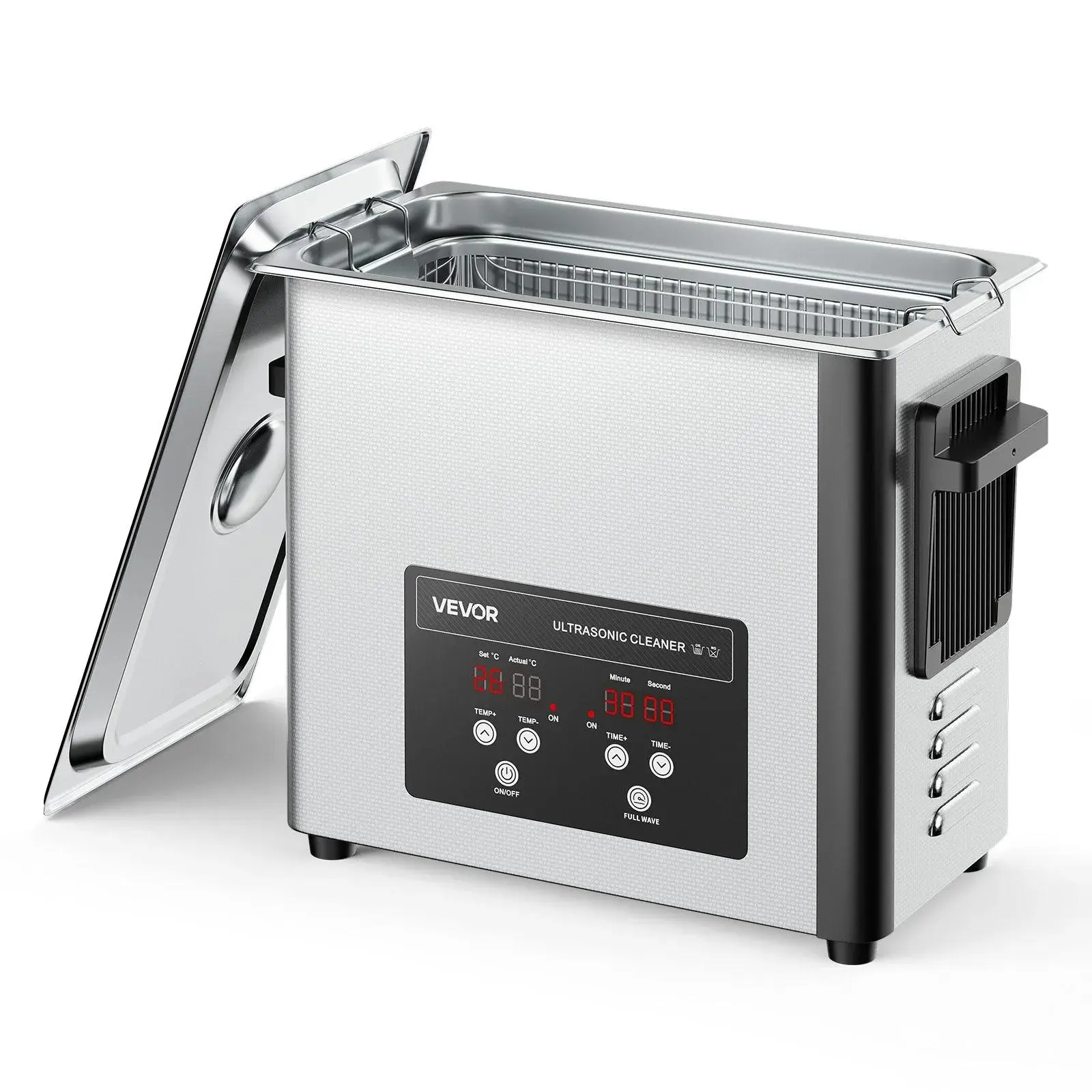 【FathersDayGift】VEVOR 6L Ultrasonic Cleaner,  , Professional Ultrasonic Cleaner Machine with Cleaning Basket & Digital Display, 120W Stainless Steel 40kHz Cleaning Machine for Watches, Razors, Jewelry, Coins and More