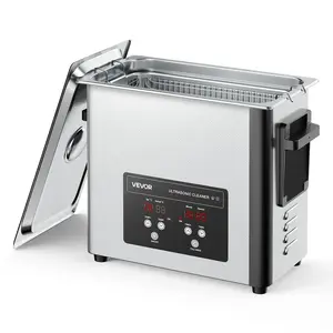 VEVOR 6L Ultrasonic Cleaner,  , Professional Ultrasonic Cleaner Machine with Cleaning Basket & Digital Display, 120W Stainless Steel 40kHz Cleaning Machine for Watches, Razors, Jewelry, Coins and More