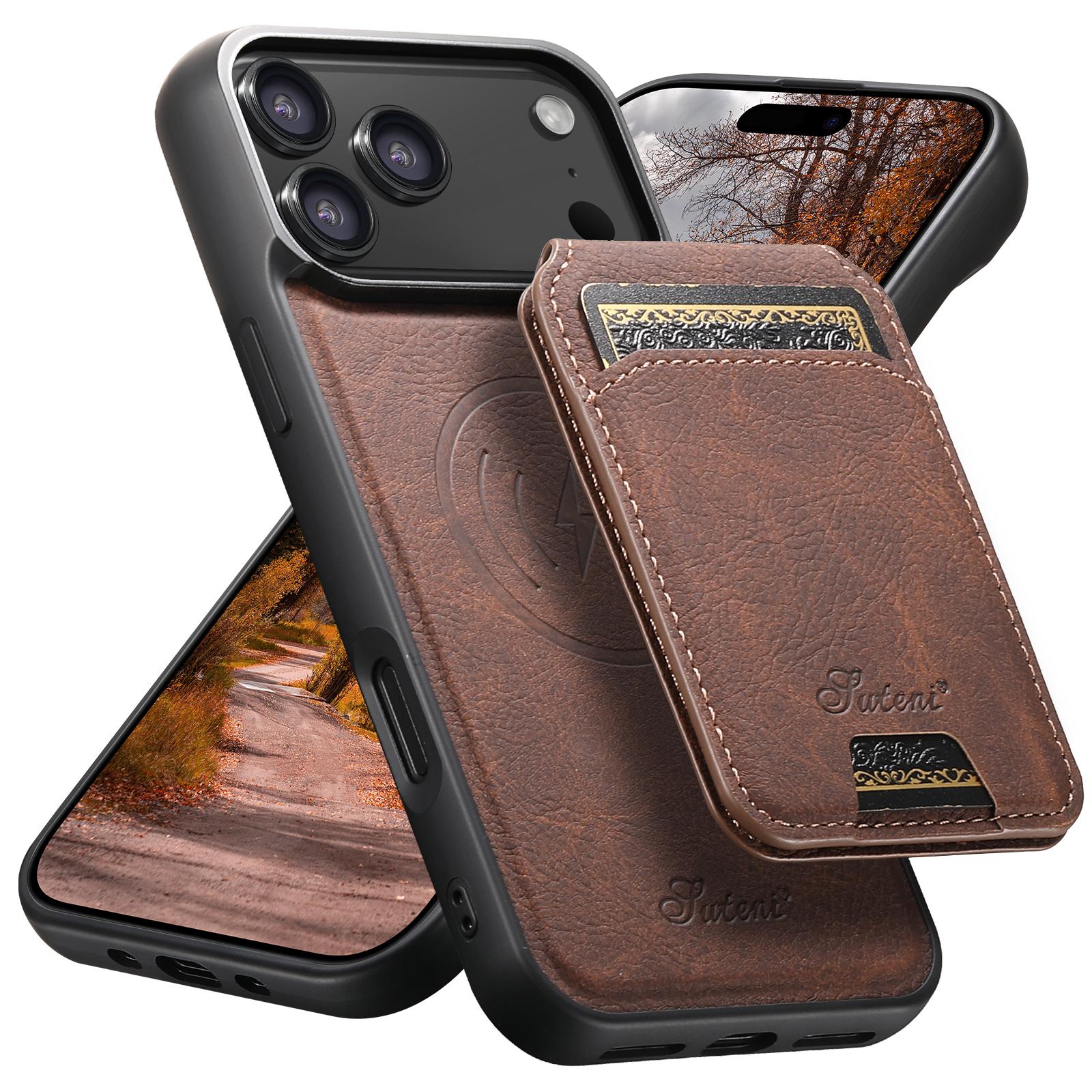 Wallet Case for iPhone 17 Pro Max 17 Air 16 15 14 13 Pro Max with RFID Blocking Card Holder, compatible with MagSafe Magnetic Leather Case for Women Men, Flip Kickstand Shockproof Phone Cases
