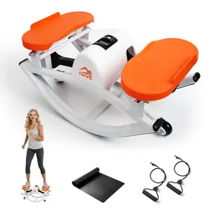 Side to Side Rocking Stepper Machine for Home Workouts - Low IWVEImpact Indoor Cardio Leg Glute and Core Training - Quiet Compact Step Rocker Exercise Equipment for Small Spaces