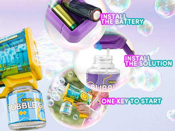 Bubble Machine 2 Pack with Colorful Lights, Automatic Bubble Maker Machine, 12-Hole Bubbles Wands Blaster for Toddlers, Summer Toys, Kids Gifts, Holiday, GiftsSlapable