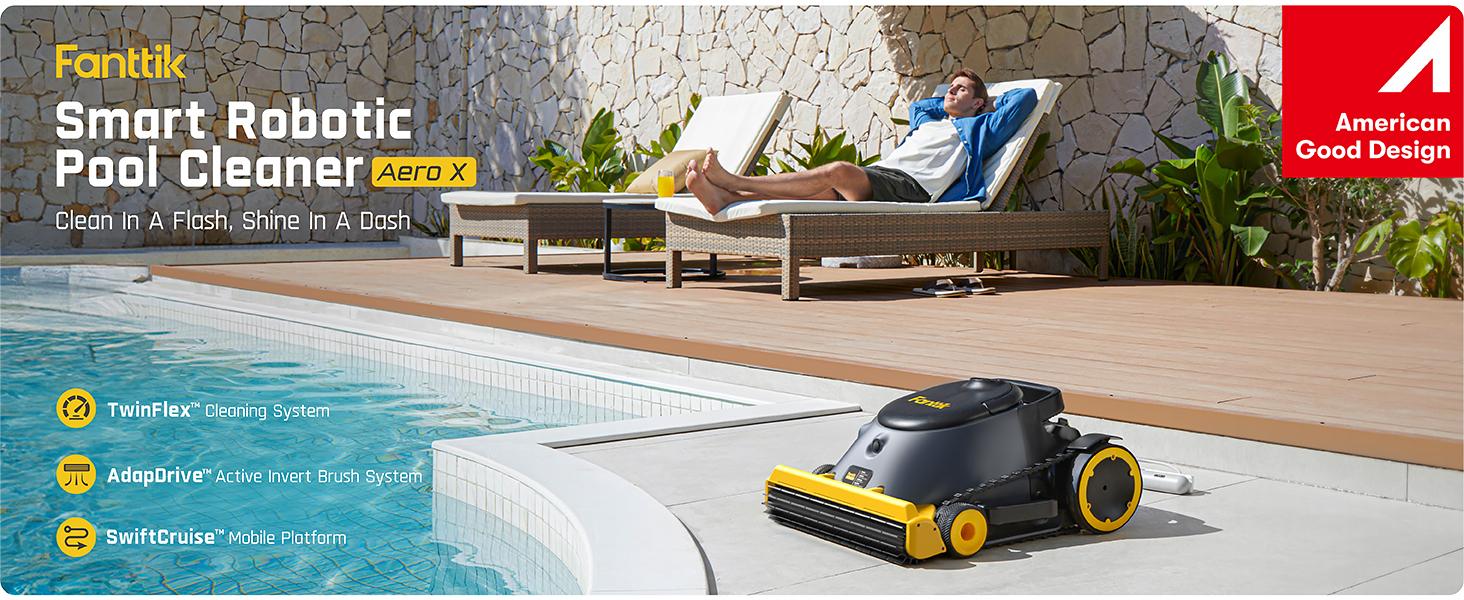 Fanttik Aero X Horizontal Waterline Cleaning, 4X Efficiency, 6H Working Time Cordless Robotic Pool Vacuum Cleaner, Clean Waterline, Wall, Floor, up to 5382 sq.ft, APP & Remote Control Fanttik Aero X Horizontal Waterline Cleaning, 4X Efficiency, 6H Working Time Cordless Robotic Pool Vacuum Cleaner, Clean Waterline, Wall, Floor, up to 5382 sq.ft, APP & Remote Control