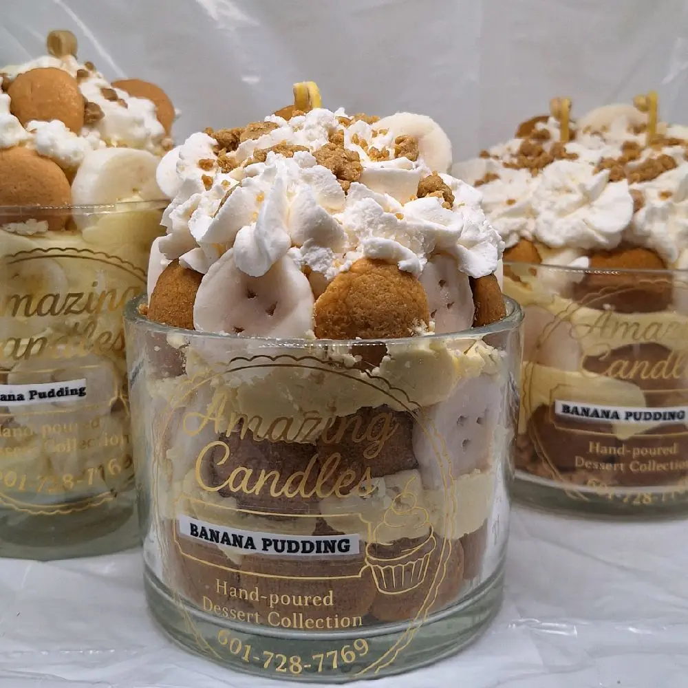 Amazing Candles Banana Pudding Candle - Deliciously Aromatic Scented Candle for Home Decor and Relaxation Decoration Fragrance