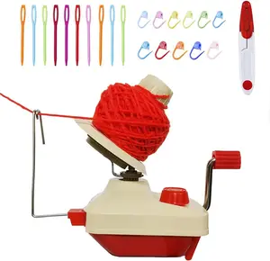 Yarn Ball Winder Portable Swift-Compatible Tool with Free Scissors & 20 Needles Effortless Storage & Time-Saving for Knitting Crocheting