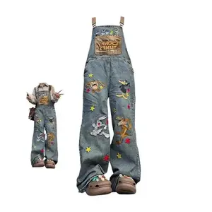 Y2K Embroidered Overalls - Retro Embroidery Y2K Outfit - Trendy Clothing for Women（gift）（gift）