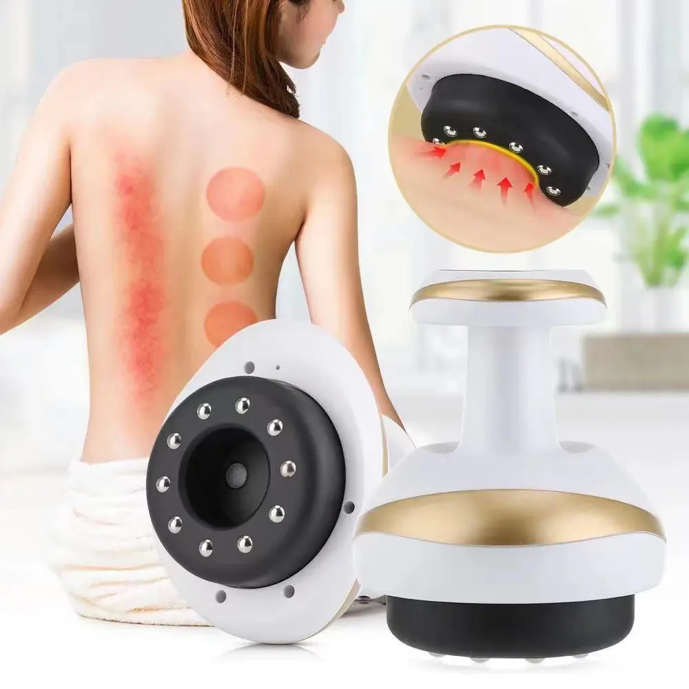 NRPC cellulite Electric Guasha Scraping Massage Cupping Body Massager - Adjustable Lymphatic Drainage Tool, Rechargeable 1200mAh 6-Speed USB Plug-In, Lightweight Vacuum Suction Cans, Heating Therapy