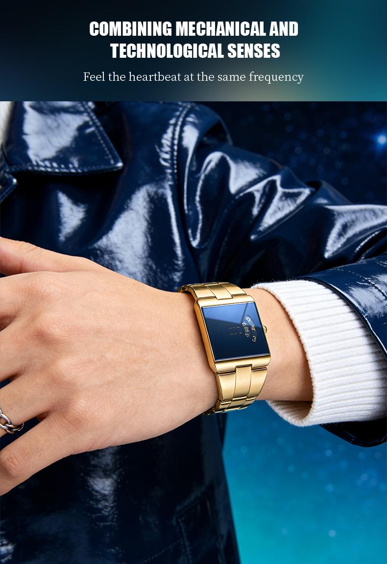 【TikTokShopStockUp】 Racing Sports Watch, Luxury Men's Racing Sports Watch, Iridescent Mirror Design, Stainless Steel Material, Casual & Business Style, Perfect Gift for Him, Fashionable Wristwatch with Time Display