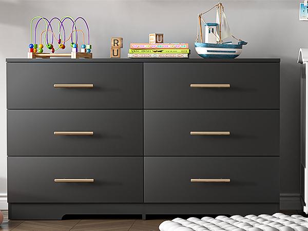 6 Drawer Wooden Dresser, Large Storage Cabinet Modern Chest of 6 Drawers Night Table, Bedroom Storage Organizer, Storage Dresser Chest of Drawers for Bedroom, Closet, Living Room 6 Drawer Wooden Dresser, Large Storage Cabinet Modern Chest of 6 Drawers Night Table, Bedroom Storage Organizer, Storage Dresser Chest of Drawers for Bedroom, Closet, Living Room