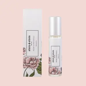 elvis+elvin | Peony & Patchouli Perfume Oil | Non-Alcohol Long-Lasting Scent for Absolute Sensuality Portable Fragrance Unique Blend Sparkling Scent Ideal for Any Occasion (0.3 lb)