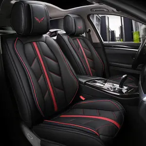 Universal Luxury PU Leather 2 Front Car Seat Cover Car Cushion Protector Waterproof Automotive Upholstery Interior Protective
