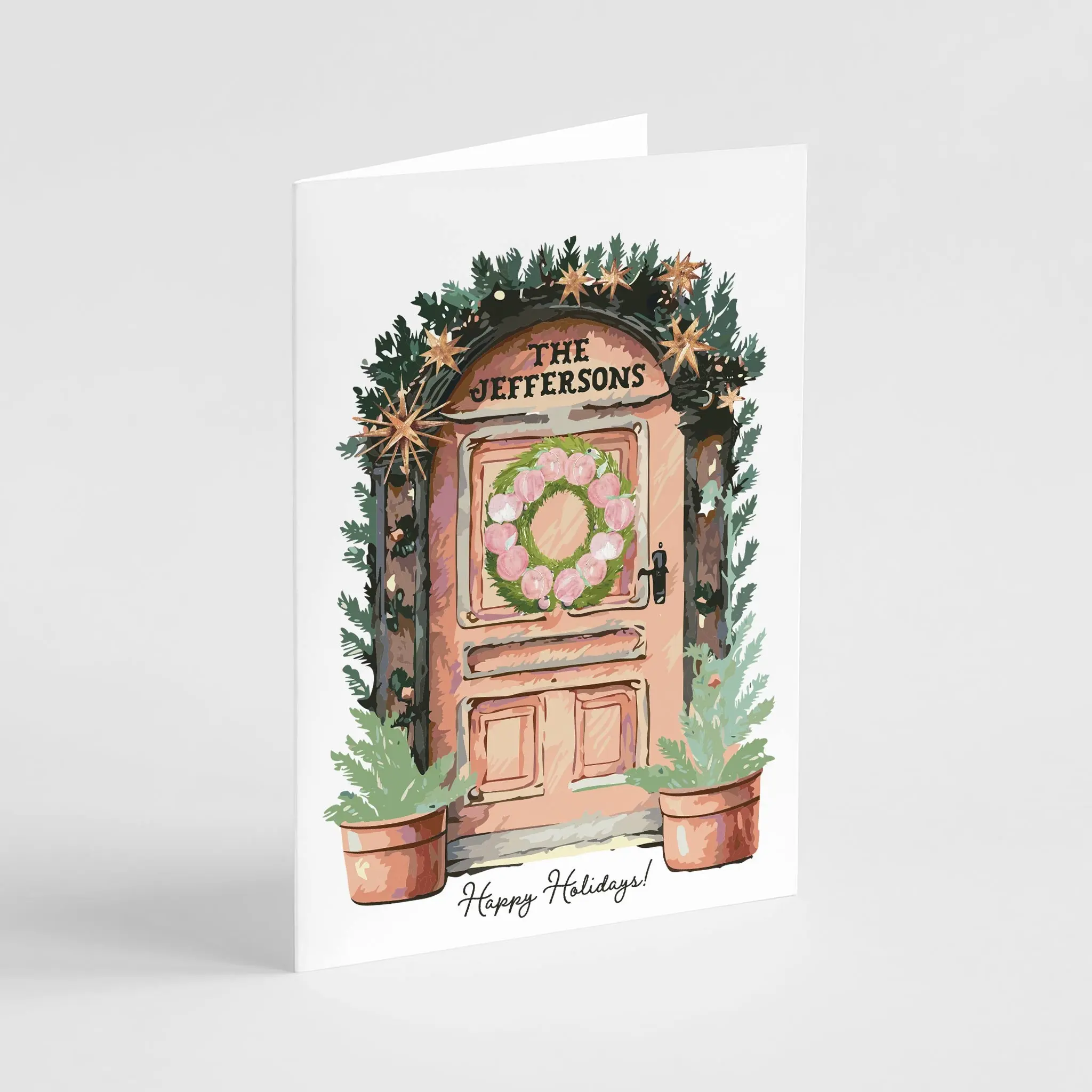 Personalized Family Name Holiday Cards