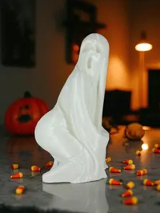 BOOTY Ghost LED Statue: Funny Halloween Party Decoration