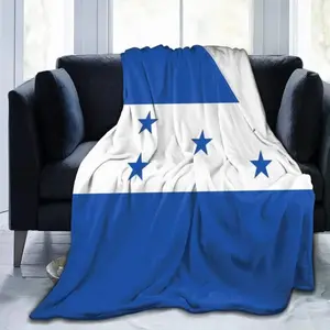 280GSM Honduras Blanket Honduras Gifts for Patriotic Men Women Soft Flag Flannel Fuzzy Lap Throw Blanket Indoor Outdoor Travel Durable Birthday Gifts Bedroom Room Decor 50''x60'', 280gsm printed facecloth blanket, Local Warehouse, Covered Blanket