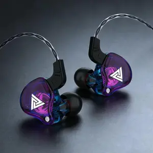 AK6 Wired Gaming Earphones with Mic (Black) | QKZ 3.5mm Universal In-Ear Headphones | HiFi Sound for Running, Music & Esports stereo noise-cancelling headset