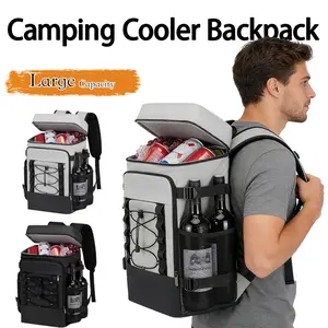 GZXIHTZ Wearable Hands-Free Cooler Backpack, 30hr Ice Life, Insulated Waterproof Thermal Bag with Bottle Opener & Reflective Strips, for Beach Camping (Free Gifts Included), Wearable Cooler