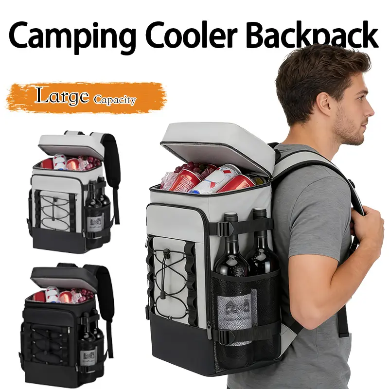 GZXIHTZ Insulated Cooler Backpack, Waterproof & Leakproof Wearable Bag for Men, 24-Can Capacity with 30-Hour Ice Life for Camping & Picnics, Guys Gifts, Wearable Cooler, Backpacks, Mens Gifts
