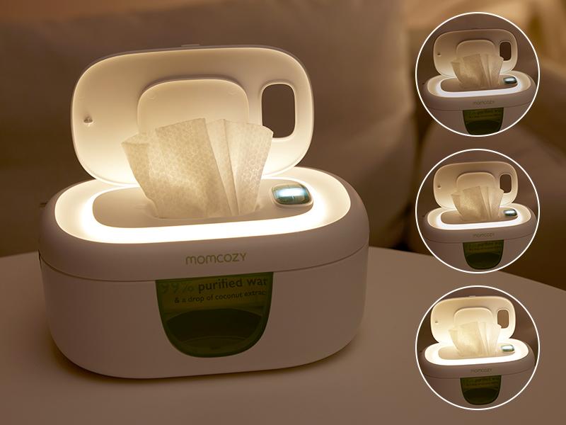 Momcozy Baby Wipe Warmer, Innovative Spring Design, Large Capacity Wipes Dispenser, Fast and Even Heating, 4 Modes of Temperature Heating Control 1 Pack {B}