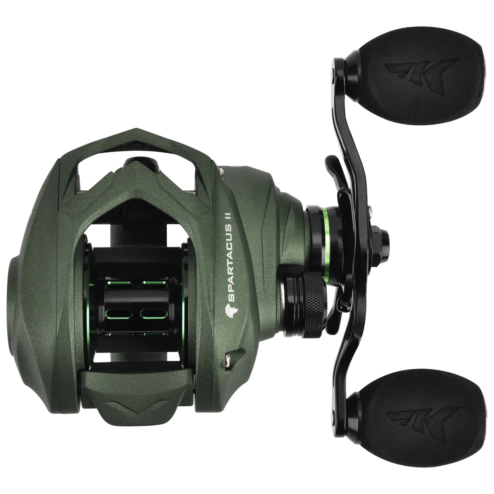 KastKing Spartacus II Baitcasting Fishing Reel，Stryker Green - Right Handed
