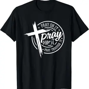 Cotton Pray Jesus Christian Faith Bible T Shirt for Men and Women