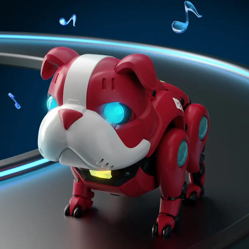Electric Robot Dog Toy, Interactive Electronic Toy with Music, Lighting, and Motion