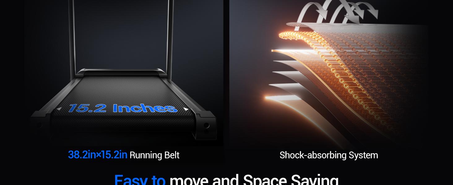 Incline Foldable Treadmill, 0.6-7MPH for Home 3.0HP Treadmills Screens Display Portable Walking Pad with Handle 300 LBS Capacity SpringStatements