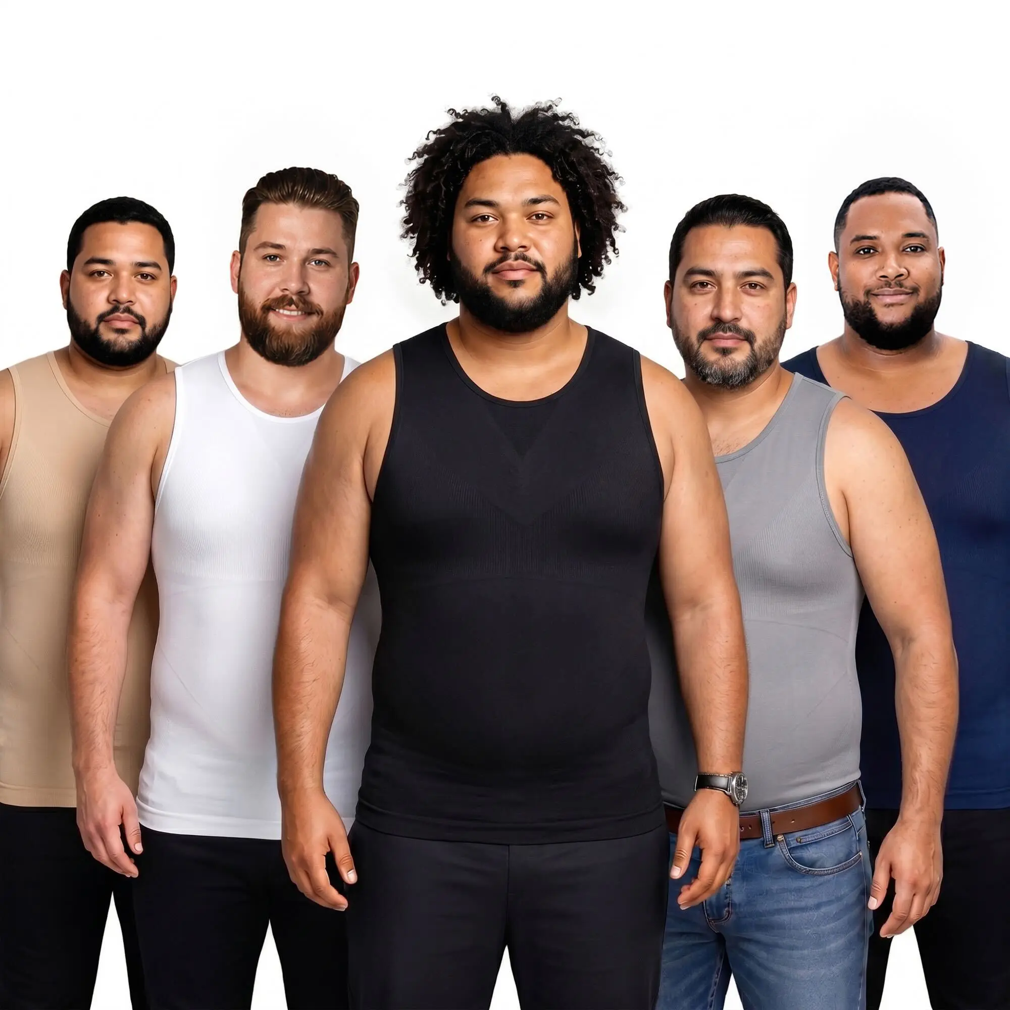QORE LOGIQ Men's Compression Shirts - Sleeveless, Slim Undershirts for Body Shaping Menswear Undergarments, Sleeveless Men's Undershirts, Slim Men's Undershirts