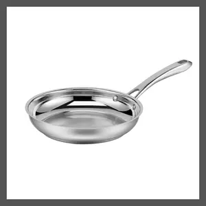 Cuisinart Stainless Steel Skillet 500F 1.99QT 10" 8322-24-Safe Fry Pan Smooth
