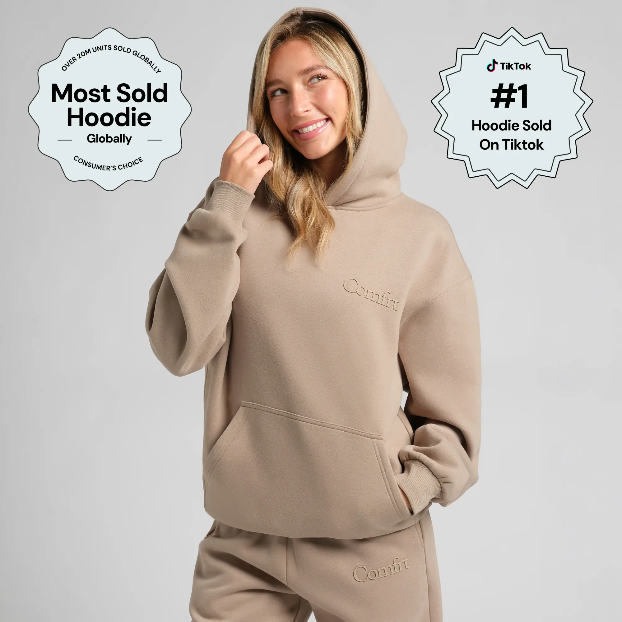 Comfrt | Minimalist Hoodie - Mega | Super Soft Slightly Weighted Mega Hoodie