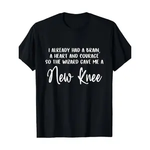 Knee Surgery Completed Funny Knee Replacement Gift Recovery TShirt 100% Cotton 180g Gift, Unisex, Hot selling items, Soft, Breathable, Lightweight - Crew Neck, Regular Fit - Machine Washable, Comfortable Cotton Crew Neck Short Sleeve Graphic Print T-Shirt