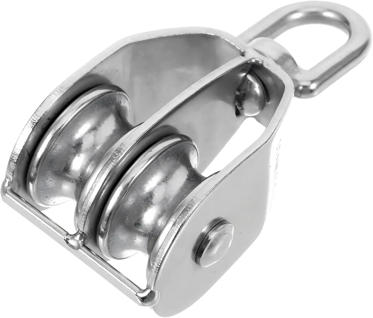 35KG Max Load Fixed Dual Pulley System, Smooth Rotation Lifting Pulley Block, Easy Mount Hardware Fitting, Heavy Duty Cable Rope Accessory For Efficient Lifting, Suitable For Construction And Household Hoisting Work