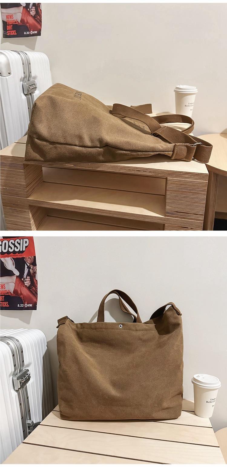 Retro Fall Crossbody Bag for Men & Women - Large Capacity Zippered Top Tote with Shoulder Straps, Ideal for Commuting, Work & Student Use, Perfect Gift Option