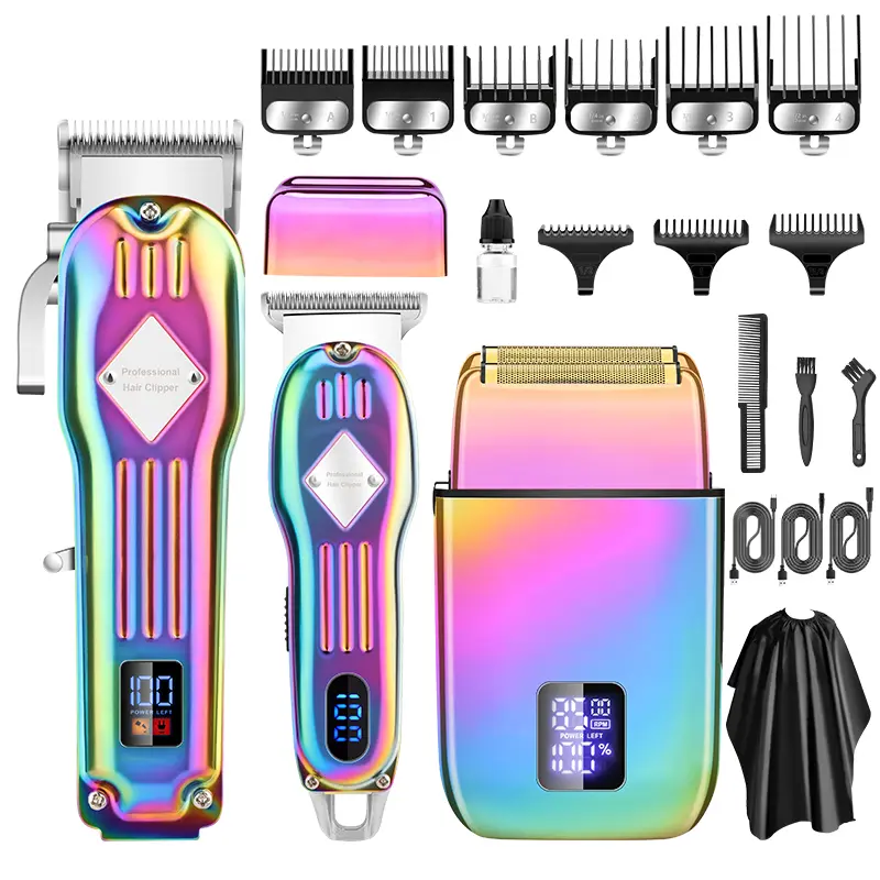Hair Clippers for Men, Professional Electric Razor Shaver Set, Beard Trimmer, Cordless Mens Clippers for Hair Cutting, Barber, Grooming, Family, Gift for Father's Day