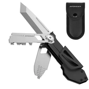 BFONDER Professional 15-in-1 Outdoor Maintenance Multi-Tool | Precision Carbon Scraper & Universal Adjustment Wrench | Heavy-Duty EDC Pocket Tool with Durable Sheath