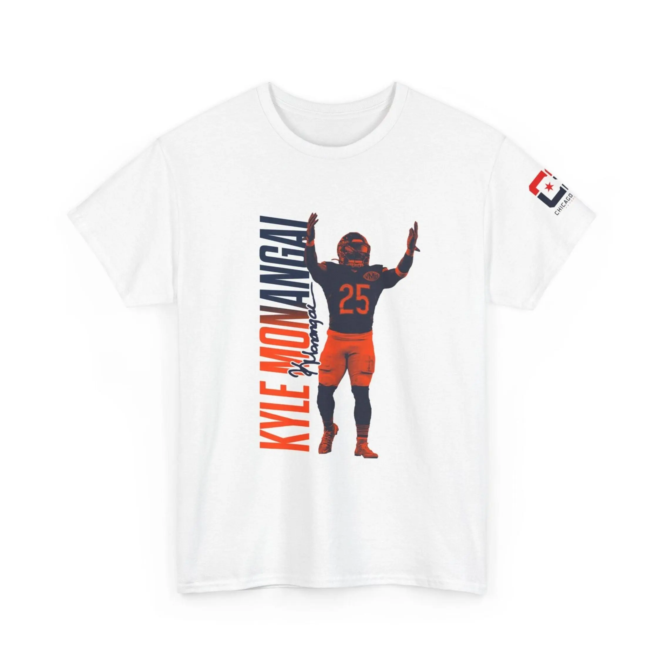 Kyle Monangai T-Shirt, Football Jersey Style, Player Number 25, Sport Fan Gift, College Sports, Fashion Cotton, Full Colors, Full Sizes, For Men, For Women