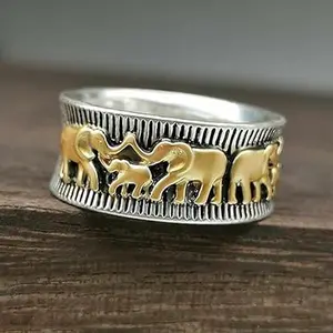 Guardian Spirit Ring – Symbol of Luck with Elephant Motif and Artisan Detailing