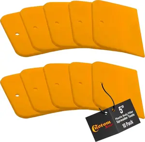 5 Inch Plastic Body Filler Spreader Tools for Automotive Body Fillers (10 Pack), Putties, Glazes, Epoxy Resin, Caulk, Glues - Plastic Spreader Tool