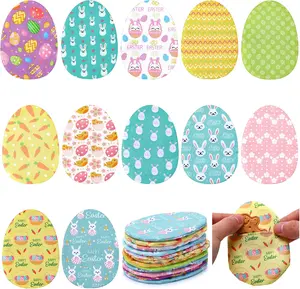 36 Pcs Easter Eggs Fillable Egg with Bunny Pattern Reusable Egg Shaped Container for Easter Egg Hunt,Basket Stuffers,Filling Treats Candy,Party Favor,School Classroom Prize Supplies
