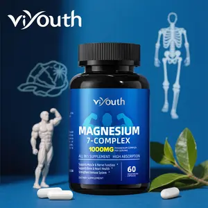 1000mg High Absorption 10-in-1 Magnesium Mix,Vitamin D3,B6,Zinc | Muscles,Nerves,Energy,Calming,Sleep | Hair,Cortisol,Fitness,Glycinate Supplement,Nutrition,Edible Healthcare Dietary