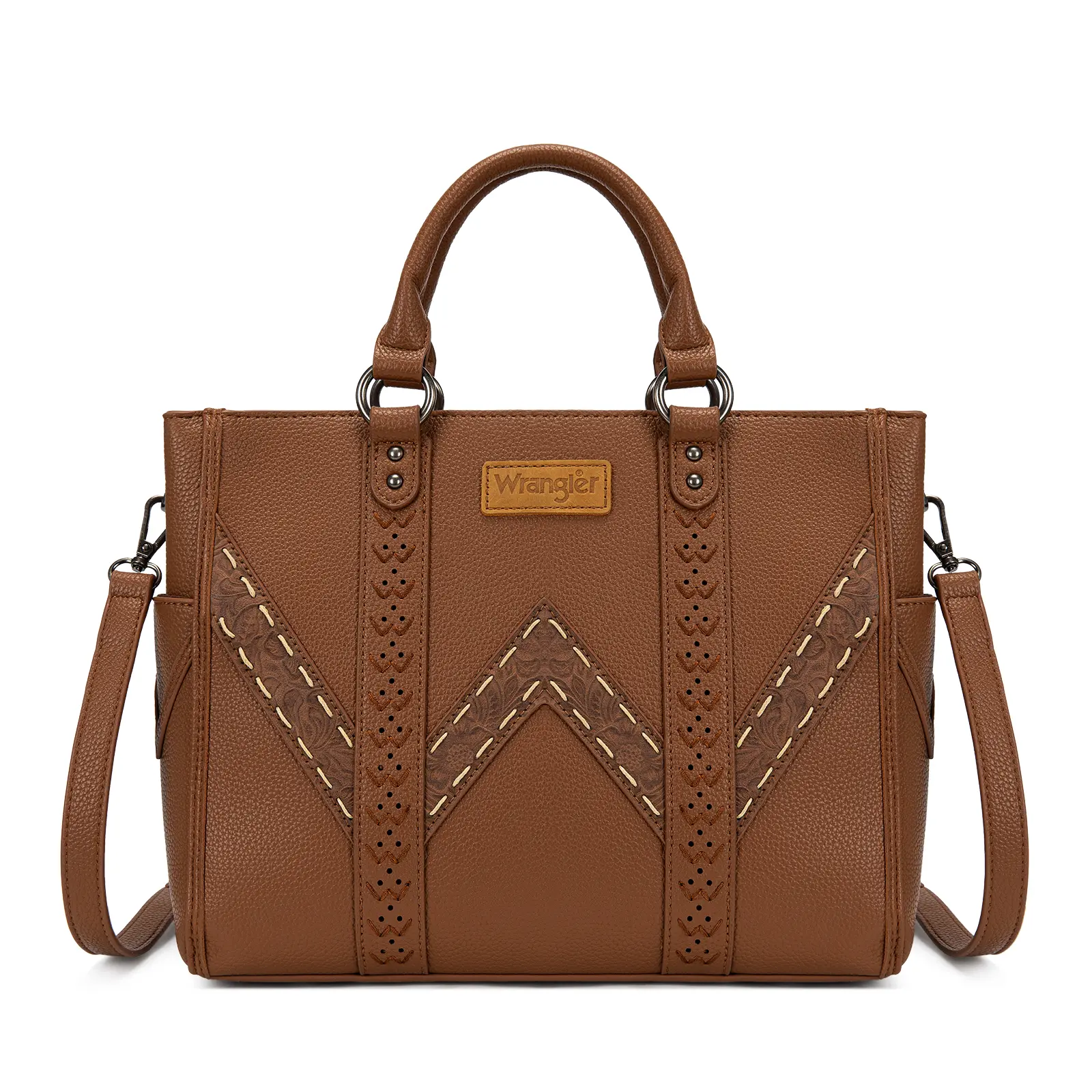 Wrangler 3-Compartment Tote Bag for Women Medium Purse Western Handbags
