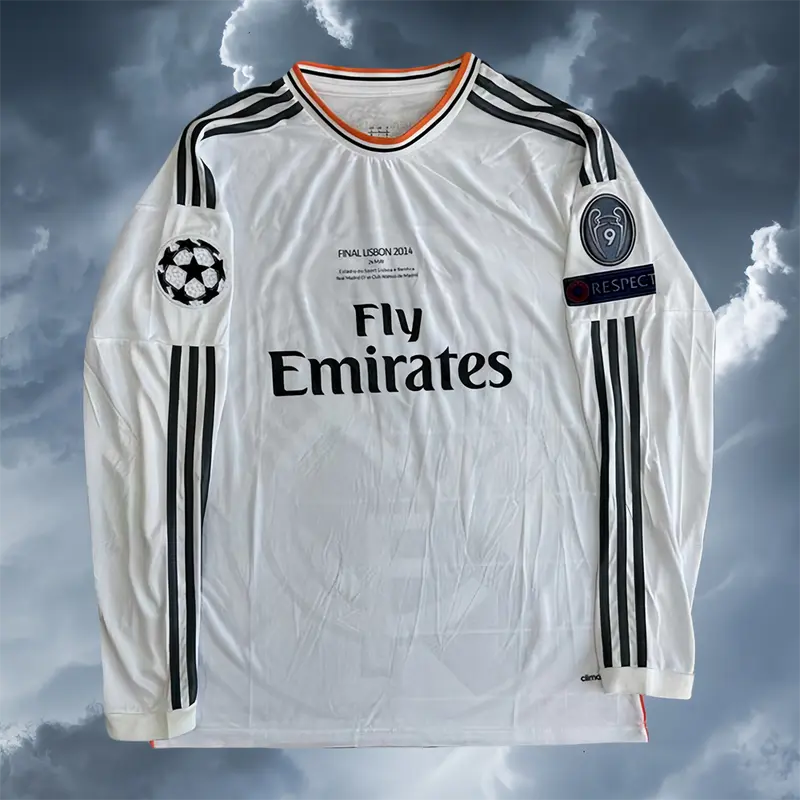13-14 Home White Ronaldo #7 Long-Sleeve Soccer Jersey